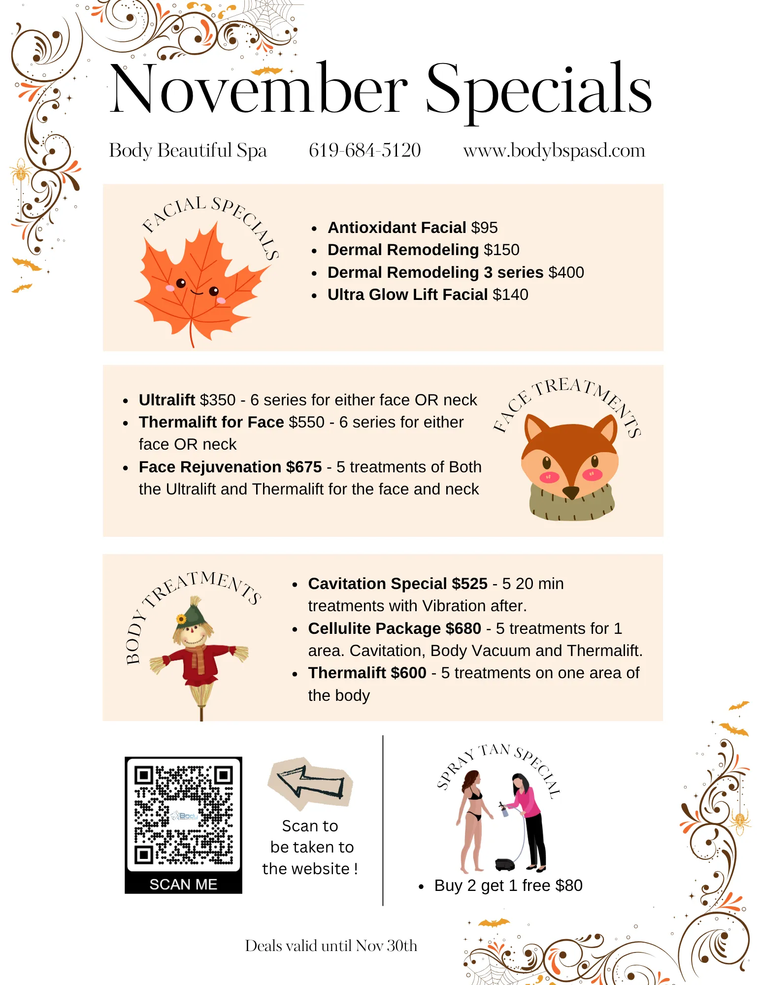 November specials 2025