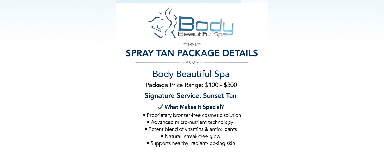 affordable spray tan packages